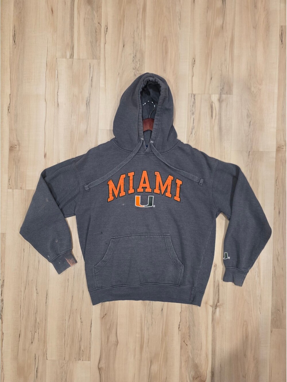 Old Varsity Brand Miami Grey Hoodie Sweatshirt